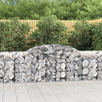 vidaXL Gabioner bågformade 13 st 300x50x80/100 cm galvaniserat järn