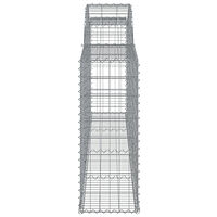vidaXL Gabioner bågformade 15 st 300x30x80/100 cm galvaniserat järn