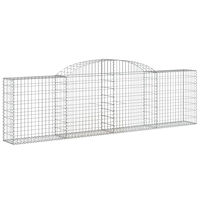 vidaXL Gabioner bågformade 11 st 300x30x80/100 cm galvaniserat järn