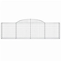 vidaXL Gabioner bågformade 11 st 300x30x80/100 cm galvaniserat järn