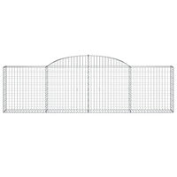 vidaXL Gabioner bågformade 9 st 300x30x80/100 cm galvaniserat järn