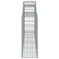 vidaXL Gabioner bågformade 9 st 300x30x80/100 cm galvaniserat järn