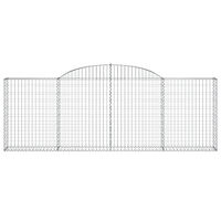 vidaXL Gabioner bågformade 9 st 300x30x100/120 cm galvaniserat järn