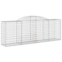 vidaXL Gabioner bågformade 15 st 300x50x100/120 cm galvaniserat järn