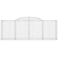 vidaXL Gabioner bågformade 15 st 300x50x100/120 cm galvaniserat järn