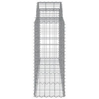 vidaXL Gabioner bågformade 10 st 200x50x100/120 cm galvaniserat järn