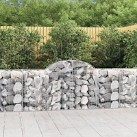 vidaXL Gabioner bågformade 3 st 200x50x80/100 cm galvaniserat järn