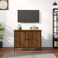 vidaXL Tv-bänk med dörrar brun ek 60x35x45 cm konstruerat trä