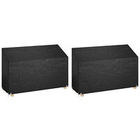 vidaXL Överdrag för utomhusbänk 2st 8 ölj. 190x70x70/88 cm polyeten