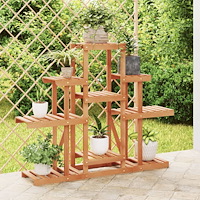 vidaXL Växtställ 110x25x96 cm massivt granträ