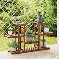 vidaXL Växtställ 110x25x73 cm massivt granträ