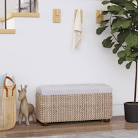 vidaXL Förvaringsbänkar 2 st med grå dyna 69 cm kaveldun