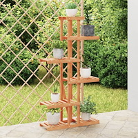 vidaXL Växtställ 75x25x140,5 cm massivt granträ