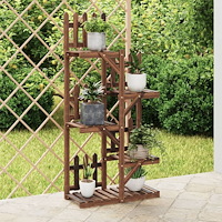 vidaXL Växtställ 60x25x130 cm massivt granträ