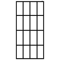 vidaXL Duschvägg med hylla svart 80x195 cm ESG-glas&aluminium