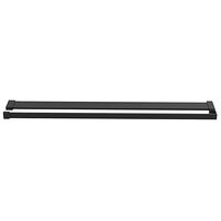 vidaXL Duschvägg med hylla svart 80x195 cm ESG-glas&aluminium
