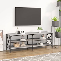 vidaXL Tv-bänk grå sonoma 140x40x50 cm konstruerat trä