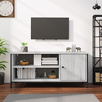 vidaXL Tv-bänk grå sonoma 100x40x45 cm konstruerat trä