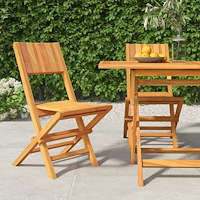 vidaXL Hopfällbara trädgårdsstolar 2 st 47x61x90 cm massiv teak