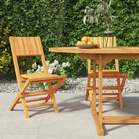 vidaXL Hopfällbara trädgårdsstolar 2 st 47x61x90 cm massiv teak