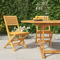 vidaXL Hopfällbara trädgårdsstolar 2 st 47x62x90 cm massiv teak