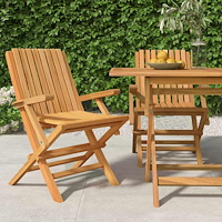 vidaXL Hopfällbara trädgårdsstolar 2 st 61x67x90 cm massiv teak