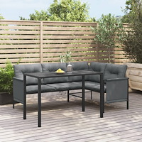 vidaXL Trädgårdsbord antracit 110x54x70 cm stål
