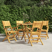 vidaXL Hopfällbara trädgårdsstolar 4 st 55x61x90 cm massiv teak