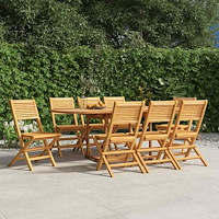 vidaXL Hopfällbara trädgårdsstolar 8 st 47x62x90 cm massiv teak