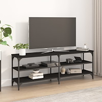 vidaXL Tv-bänk svart 140x30x50 cm konstruerat trä
