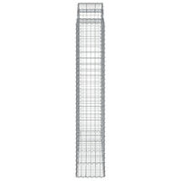 vidaXL Gabioner bågformade 7 st 200x50x220/240 cm galvaniserat järn