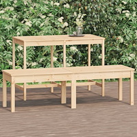 vidaXL Trädgårdsbänk 2-sits 159,5x44x45 cm massiv furu