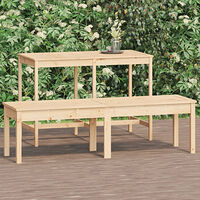 vidaXL Trädgårdsbänk 2-sits 159,5x44x45 cm massiv furu