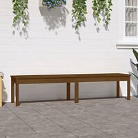 vidaXL Trädgårdsbänk 2-sits honungsbrun 203,5x44x45 cm massiv furu