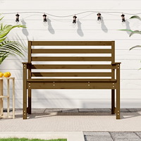 vidaXL Trädgårdsbänk honungsbrun 109x48x91,5 cm massiv furu