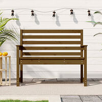 vidaXL Trädgårdsbänk honungsbrun 109x48x91,5 cm massiv furu