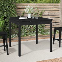 vidaXL Trädgårdsbord svart 82,5x82,5x76 cm massiv furu