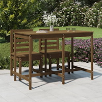 vidaXL Trädgårdsbord honungsbrun 159,5x82,5x110 cm massiv furu