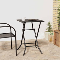 vidaXL Trädgårdsbord hopfällbart antracit 50x50x72 cm stålnät