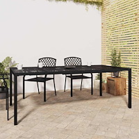 vidaXL Trädgårdsbord antracit 200x100x72 cm stål