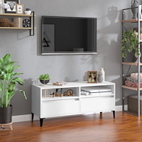 vidaXL Tv-bänk vit 100x34,5x44,5 cm konstruerat trä