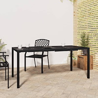 vidaXL Trädgårdsbord antracit 165x80x72 cm stål