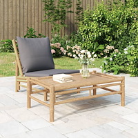 vidaXL Trädgårdsbord 100x55x33 cm bambu