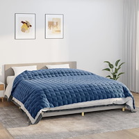 vidaXL Tyngdtäcke blå 220x260 cm 15 kg tyg