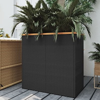 vidaXL Odlingslåda svart 80x40x80 cm konstrotting