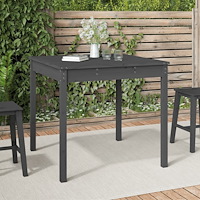 vidaXL Trädgårdsbord grå 82,5x82,5x76 cm massiv furu