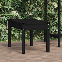vidaXL Trädgårdsbänk svart 80x44x45 cm massiv furu