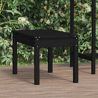 vidaXL Trädgårdsbänk svart 80x44x45 cm massiv furu