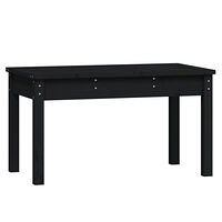 vidaXL Trädgårdsbänk svart 80x44x45 cm massiv furu