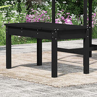 vidaXL Trädgårdsbänk svart 80x44x45 cm massiv furu